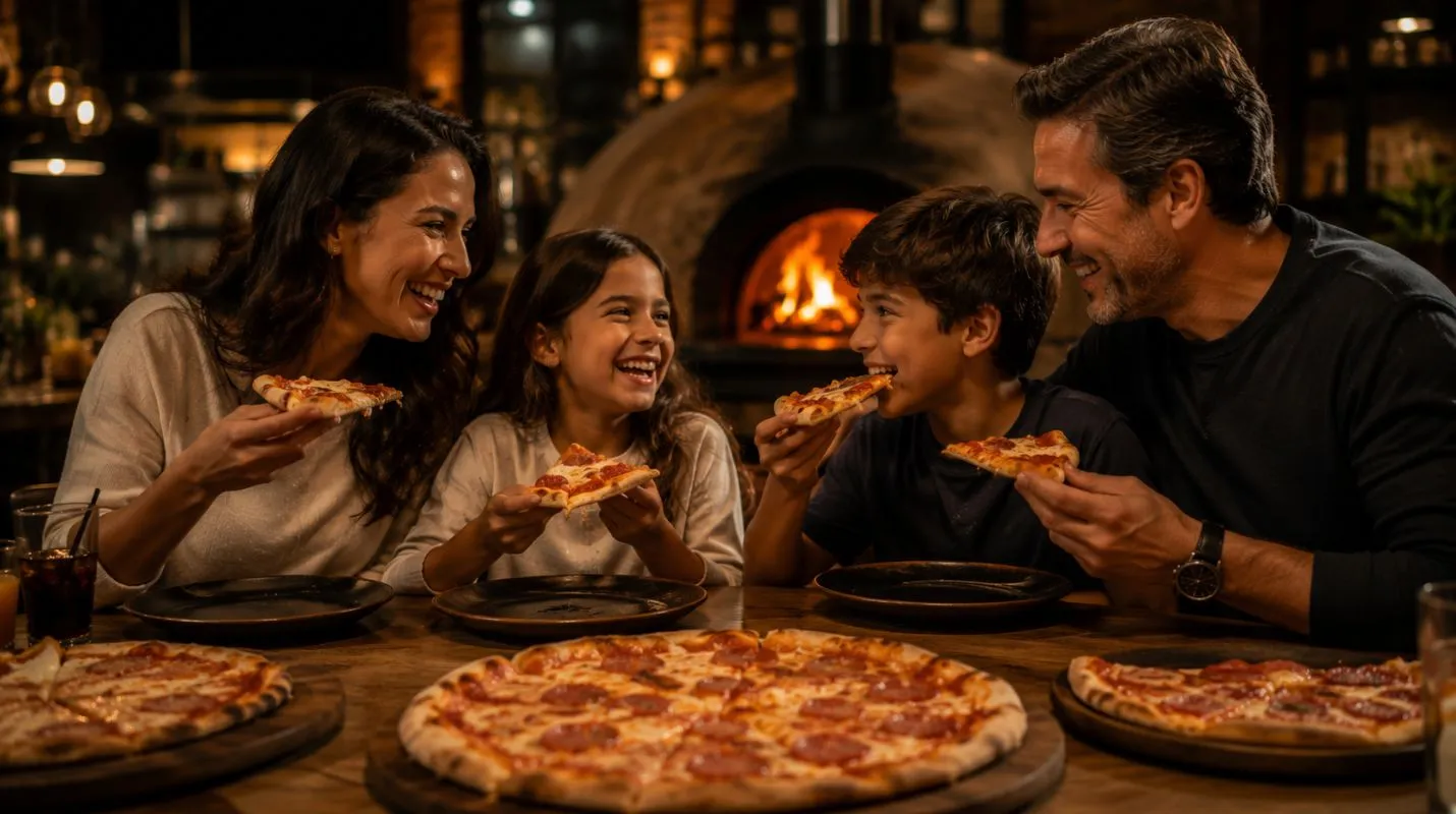 Mesa de rodízio de pizza
