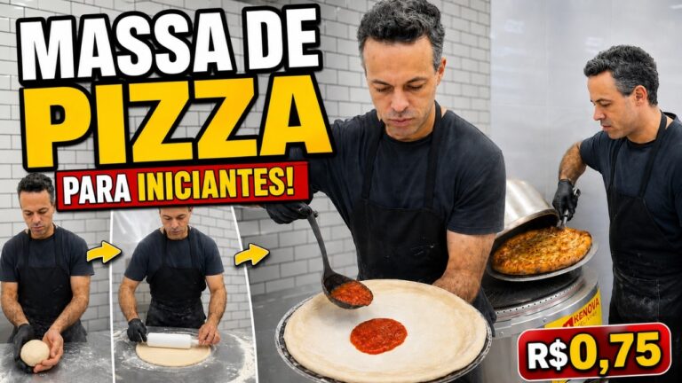 Massa de Pizza Profissional para Iniciantes: Receita Barata, Macia e Perfeita para Venda