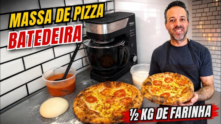 Como Fazer Massa de Pizza Profissional na Batedeira com 1/2 kg de Farinha